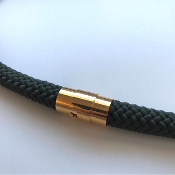 Olive green rope necklace multiple ways to wear it - Picture 3 of 11